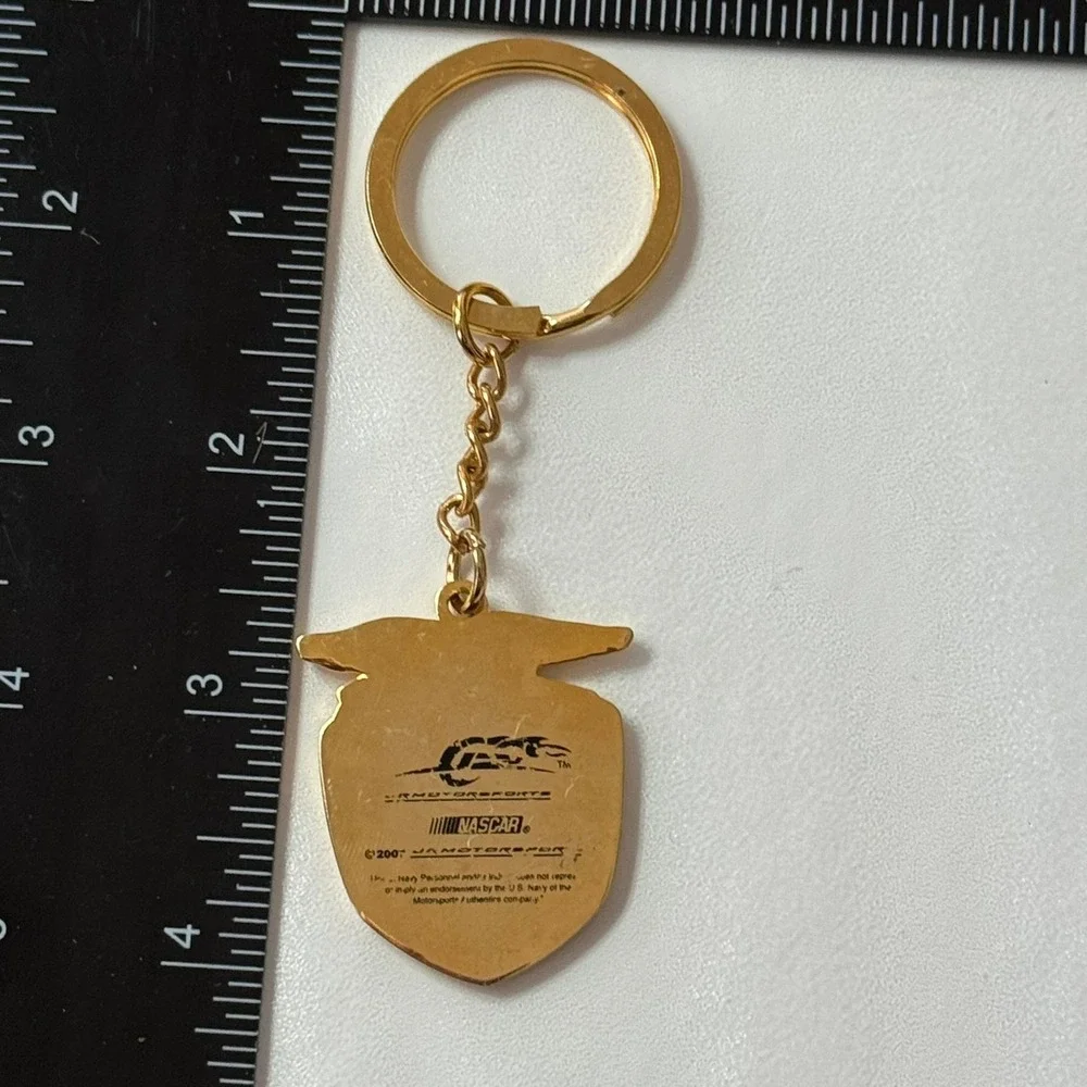 NASCAR 2007 Dale Jr. 88 Keychain‎ Gold Black Shield Emblem